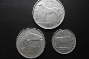 1940 Irish Republic. Set of 3 Silver Coins: Half Crown&amp;Florin&amp;Shilling. Nice Condition!