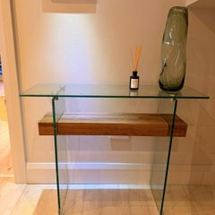 Glass Console and Coffee Table Set