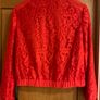 Preen ladies designed red bomber lace jacket Image 4
