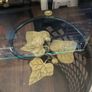 Antique glass coffee table Image 4