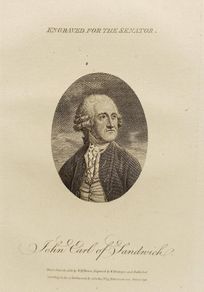 John Earl of Sandwich 1791 Engraving