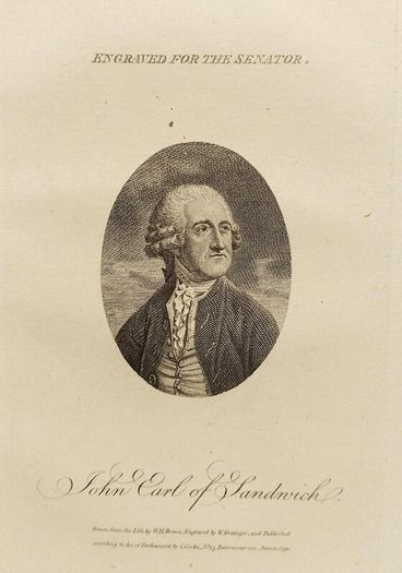 John Earl of Sandwich 1791 Engraving