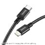 Hoco X14 Double Speed Lightning PD 20W Charging Data Cable 1M Black Image 2