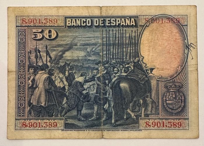 Spain 50 Pesetas 1928 Banknote