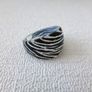 Zebra Stripe Lucite Ring Image 8