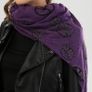 Purple Scarf with Sparkly Peace Signs Image 3