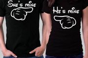 He's Mine And She's Mine Couple T-shirts Tees For Valentines Day Gift Present Idea