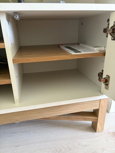 Large Sideboard + TV Unit - White & Oak Effect