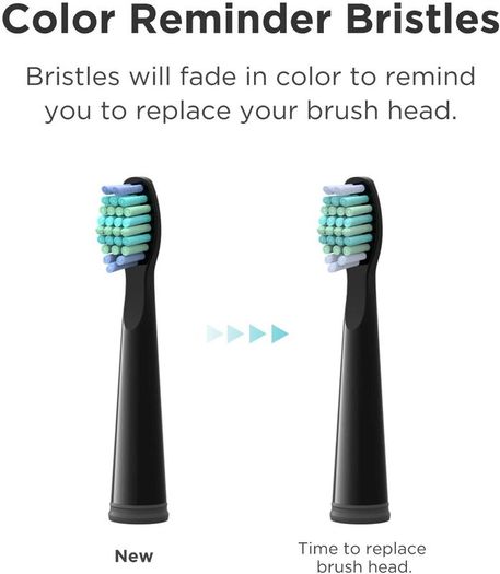 Fairywill Sonic Toothbrush,Electric Toothbrush Clean Teeth Like a Dentist Rechargeable 4 Hours Charge Minimum 30 Days Use 5 Optional Modes,3 Brush Heads Black