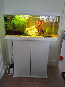 New in box Ferplast Dubai 80 Aquarium Stand, 81 x 36 x 73 cm, White