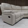 Rita Light Beige Corner Leather Recliner Sofa Image 4
