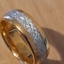 Tungsten carbride ring 14ct gold plated Image 2