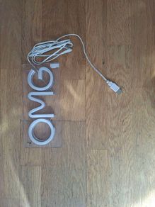 Neon OMG sign