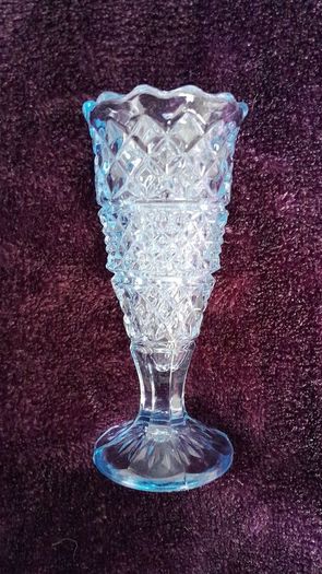 Vintage Pale Blue - Glass Vase
