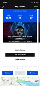 Les Miserables  ticket