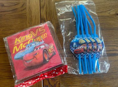 Cars themed Party Napkins and straws