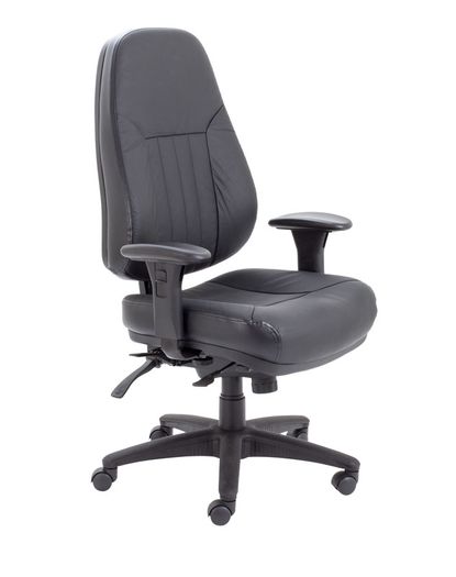 Avior 24-Hour Heavy Duty Leather Chair Black CH1101