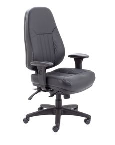 Avior 24-Hour Heavy Duty Leather Chair Black CH1101
