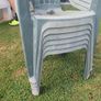 green plastic garden dining chairs Image 2
