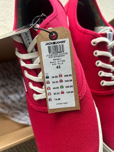 Mens Jack and Jones Canvas Size 9