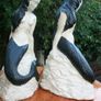 Vintage Garden Decor Mermaid Sculpture figurine Nautical Decor Image 7