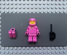 lego the Lego movie tlm108 Classic Space minifigure - Dark Pink with Air Tanks and Updated Helmet (Lenny)