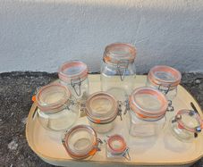Selection of Kilner Square Clip Jars