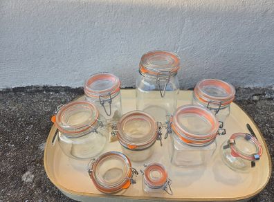 Selection of Kilner Square Clip Jars