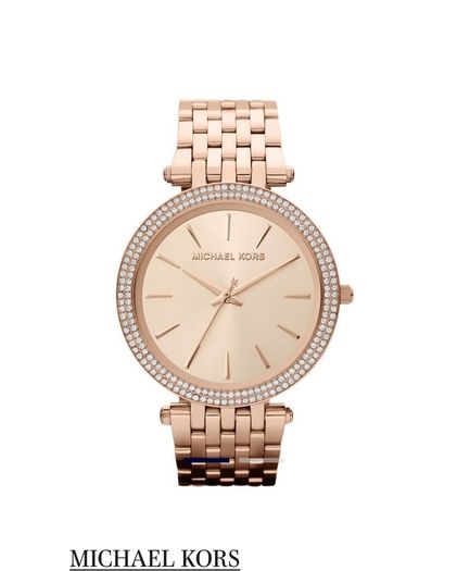 Michael Kors ladies' rose gold-plated bracelet watch