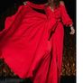 New red satin special occasion dress size Medium Image 2