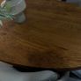 220cm Oval Oak Dining Table Ex Display Like New Image 5