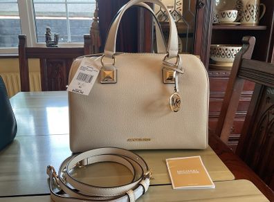Michael Kors SALE  new with tags on  cream Grayson medium duffle satchel
