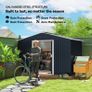 Metal Tool Shed with Sliding Doors and Ventilation Windows, 277 x 195 x 192 cm Image 4