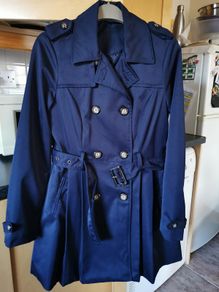 NEW - Navy trench coat UK 10