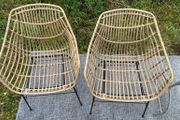 Natural Polyrattan Garden Lounge Chairs