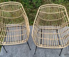 Natural Polyrattan Garden Lounge Chairs