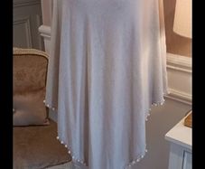 Designer poncho with pearls