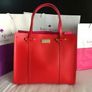 Kate Spade Small Elodie Arbour Hill Leather Satchel Bag in Red (exterior) and pink (interior) Image 2