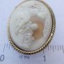 Vintage Shell Cameo Brooch Cameo Ivory Scarf Clip Image 7