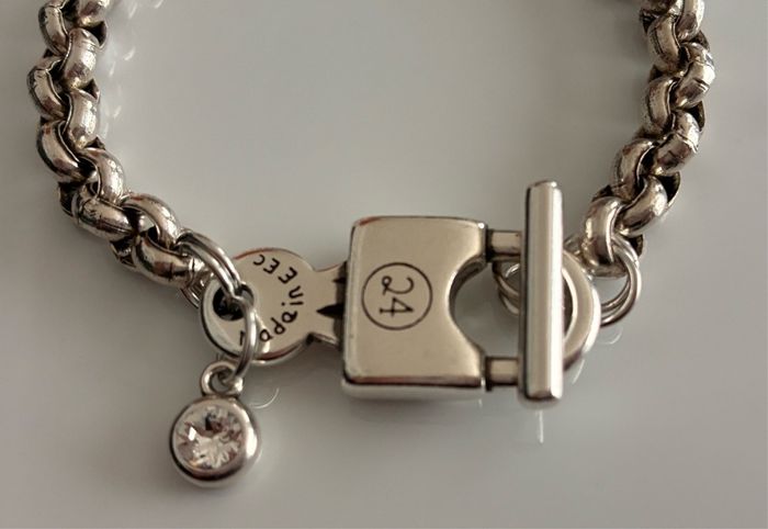 Antique Silver Plated Padlock Bracelet