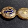 Antique Victorian Blue Enamel ANCHOR Mourning Locket Hair c.1840 Image 3