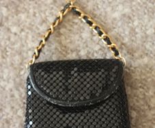 Strass black little purse