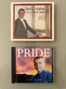 Religious-themed CDs - Derrick Mehaffey and Dave Lawlor.  One CD still sealed. Five euro each.