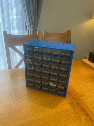 Vintage Raaco Industrial Bank of Drawers