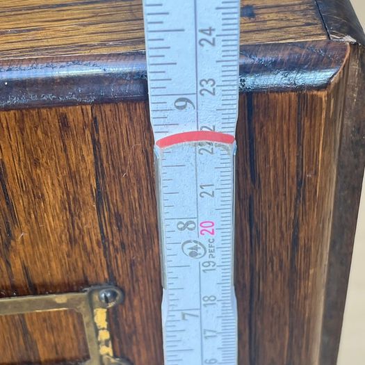 Victorian Oak Index Card Drawer - Large - 50cm x 17cm x 24cm