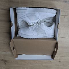 Nike Air Force 1 React White Leather Sneakers Size UK 9