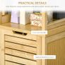 Storage Cabinet, Bamboo Floor Cabinet with 3 Shelves Image 4