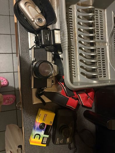 Vintage Minolta Film Camera with Lens Retro Photography