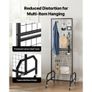 3 Packs Grid Wall Panels, 600 x 1640mm Wire Grid Panels Display Rack, Movable Art Display Shelf with Wheels and 30 Hooks, Black Carbon Steel Gridwall for Craft Show, Decor, Storage, Notice Board Image 4