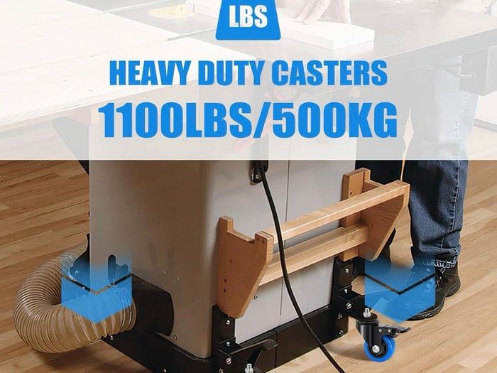 75 mm Castor Wheel, M8 x 1.25 x 25 mm (Shaft Diameter 7.5 mm, Shaft Length 25 mm), Load Capacity 1100LB, Blue Polyurethane Caster Wheel for Furniture, Barbecues, Trolley, Transport,Set of 4